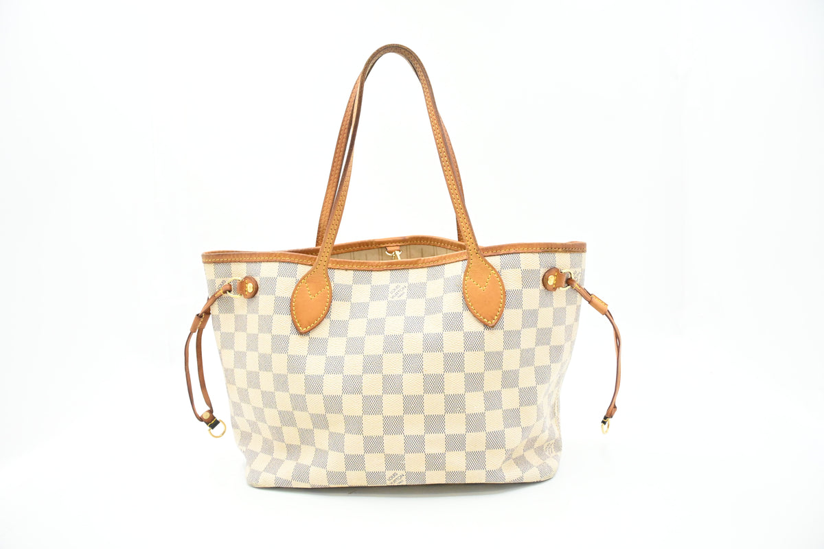 Louis Vuitton Neverfull PM in Damier Azur Canvas