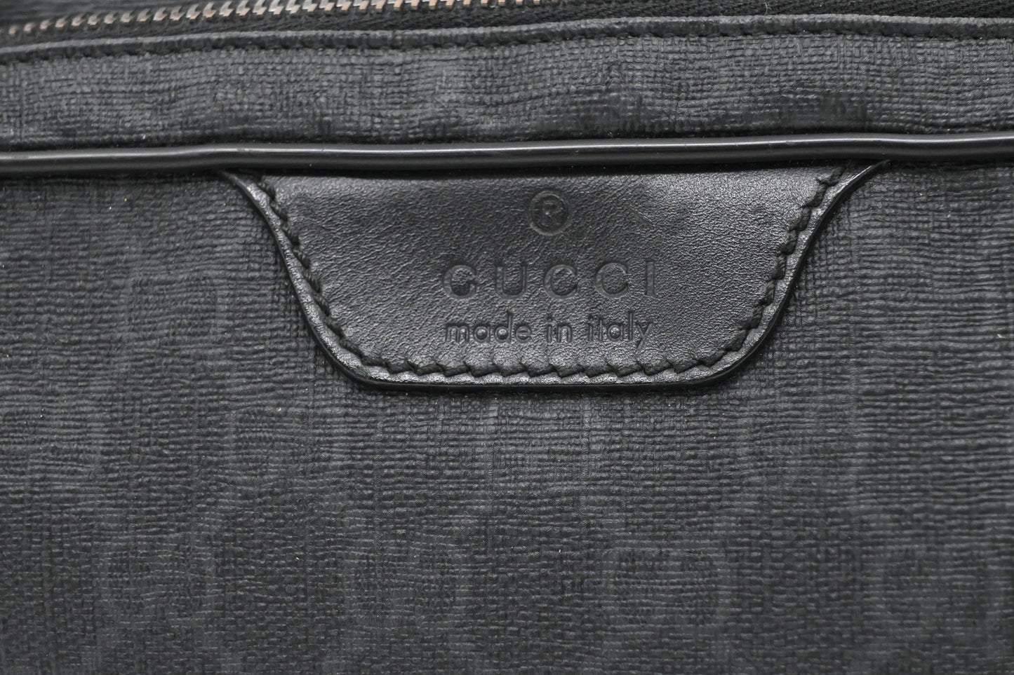 Gucci Wrist Pouch in Black GG Canvas