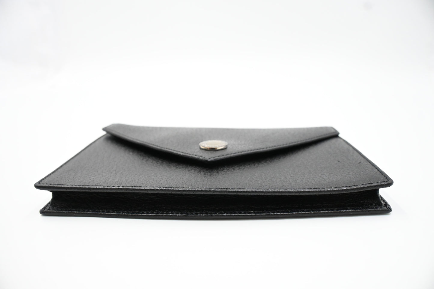 Bvlgari Envelope Pouch in Black Leather