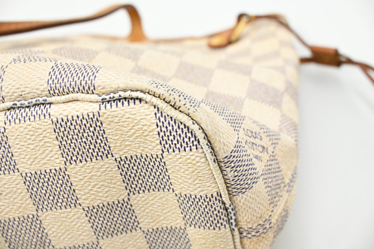 Louis Vuitton Neverfull PM in Damier Azur Canvas