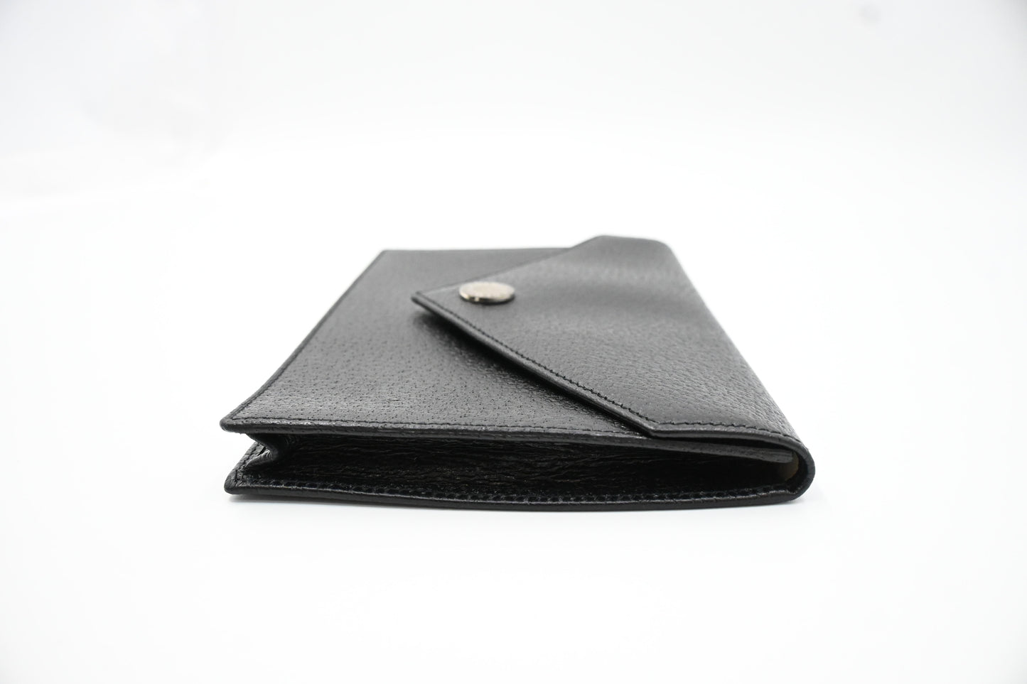 Bvlgari Envelope Pouch in Black Leather