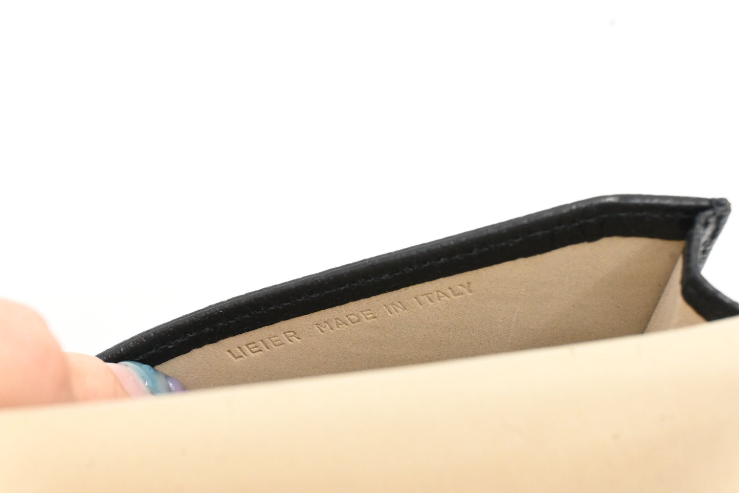 Bvlgari Envelope Pouch in Black Leather