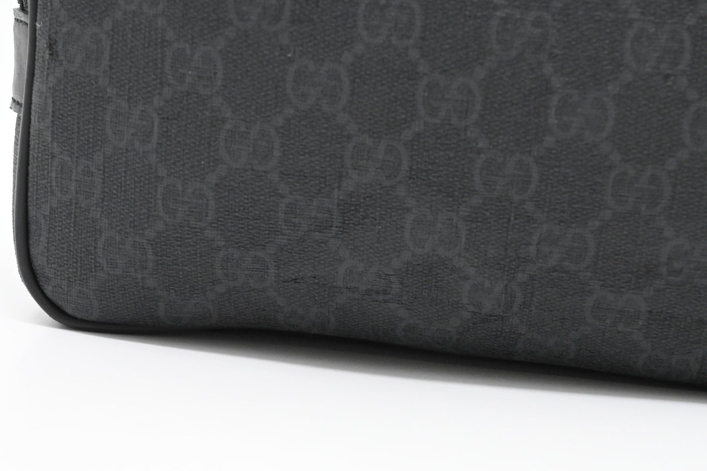 Gucci Wrist Pouch in Black GG Canvas