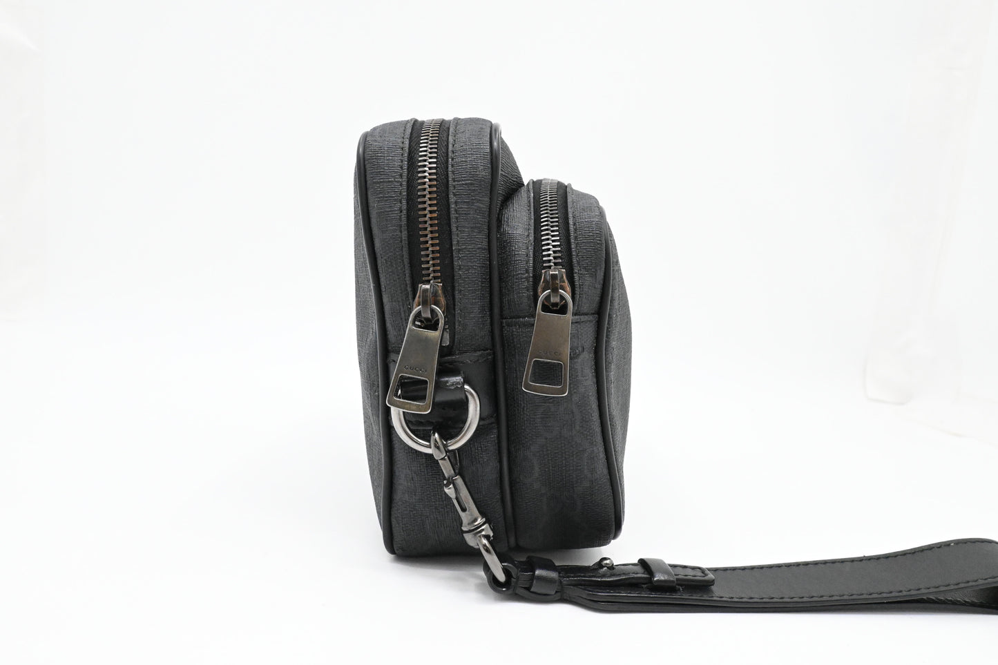 Gucci Wrist Pouch in Black GG Canvas