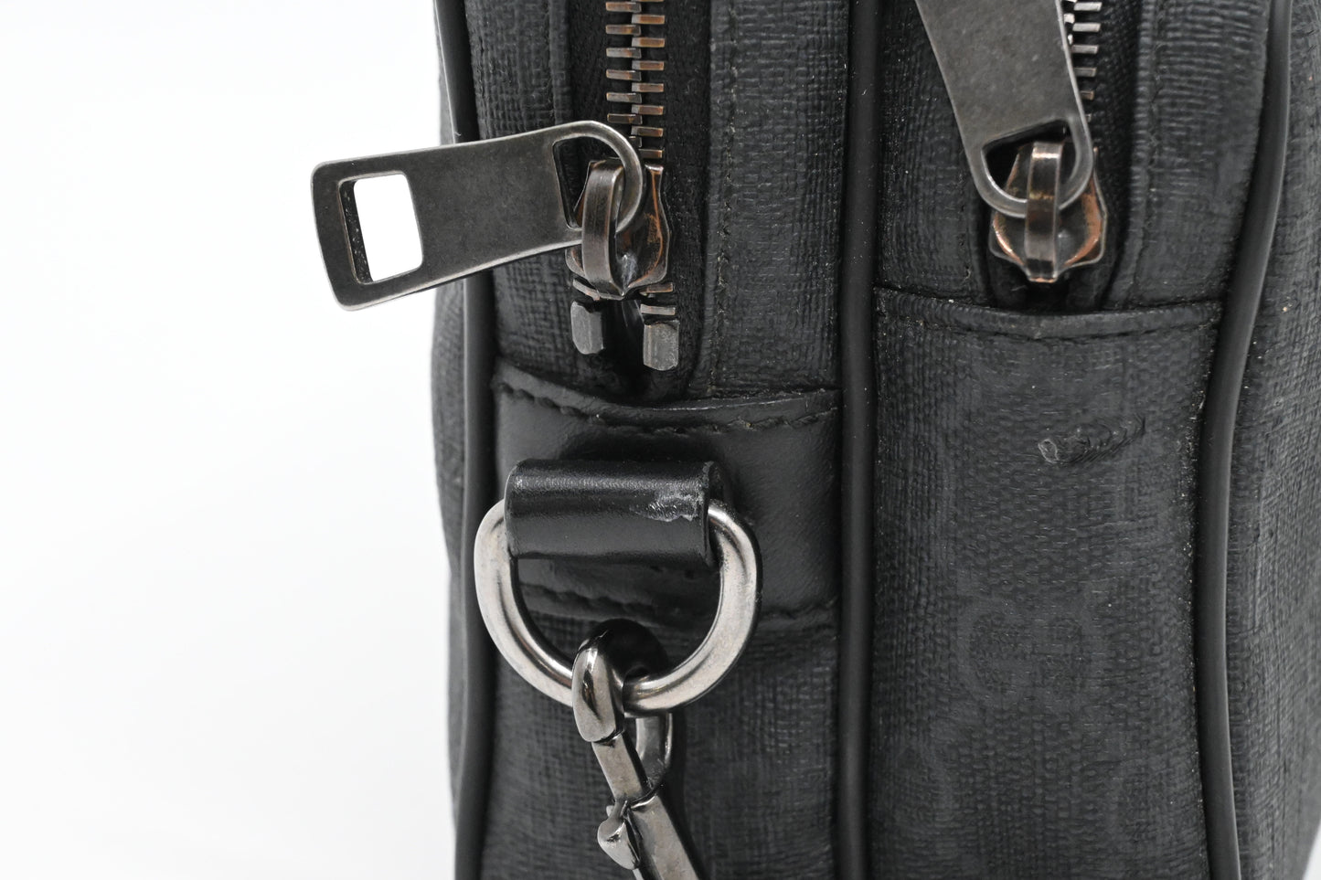Gucci Wrist Pouch in Black GG Canvas