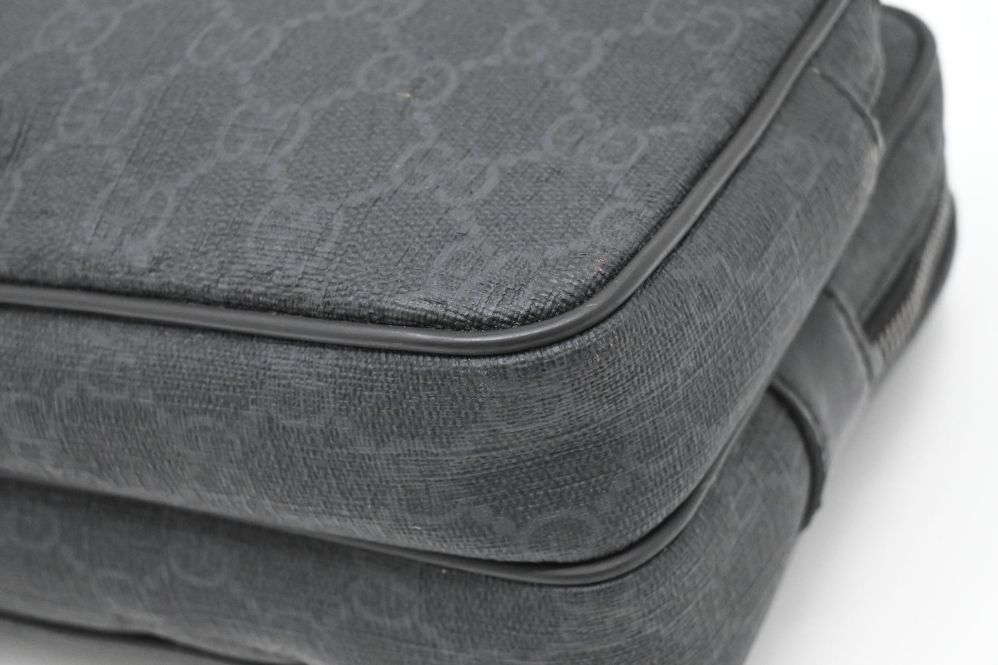 Gucci Wrist Pouch in Black GG Canvas