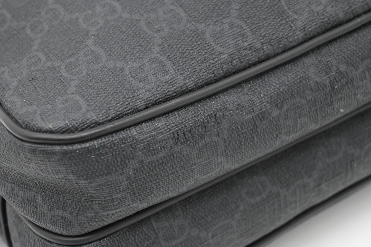 Gucci Wrist Pouch in Black GG Canvas