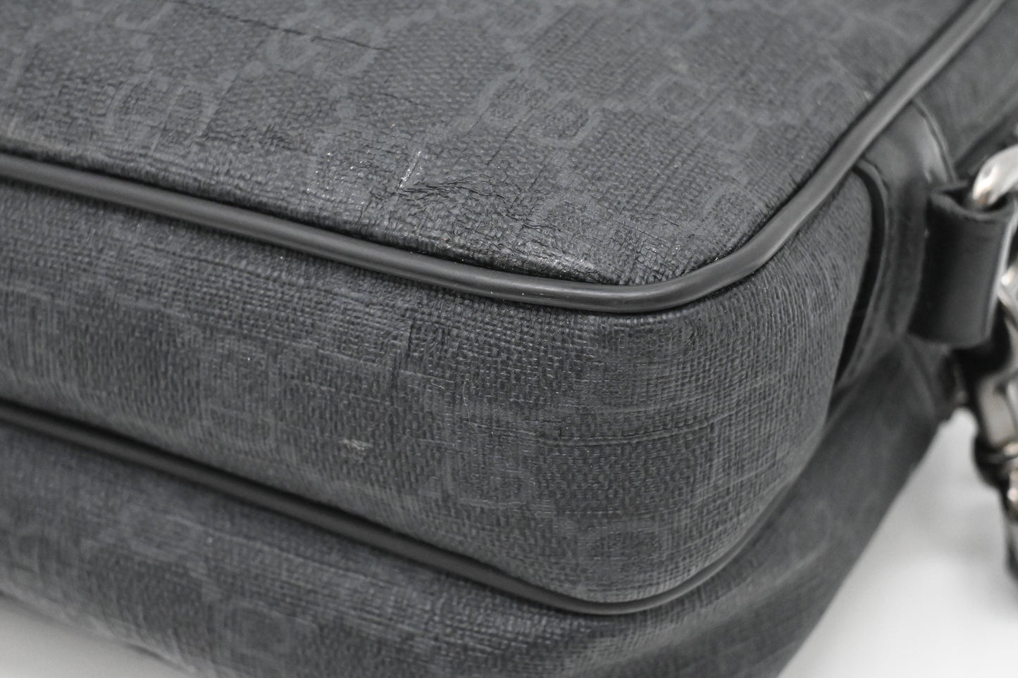 Gucci Wrist Pouch in Black GG Canvas