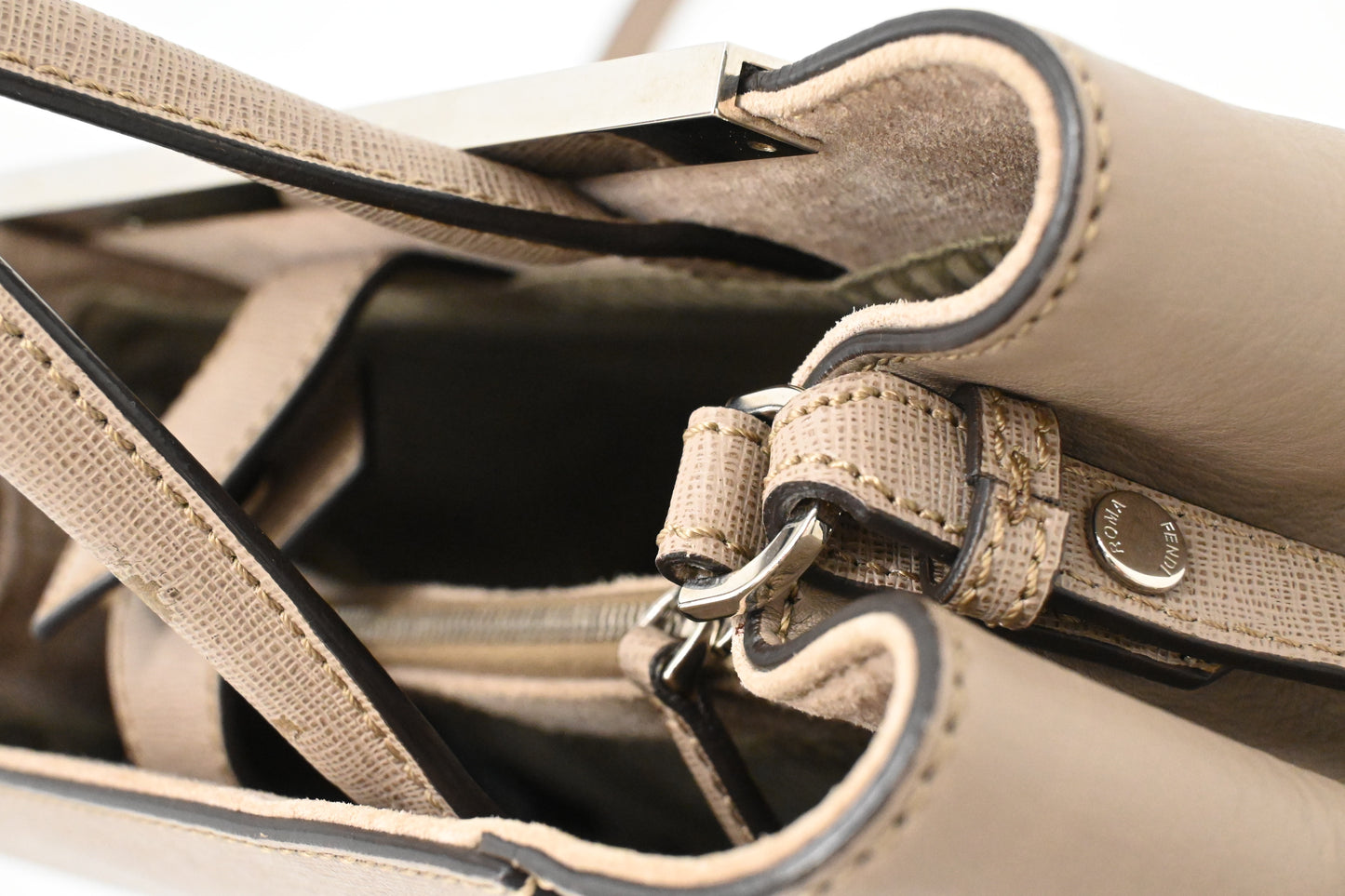 Fendi Petite 2Jours in Greige Leather