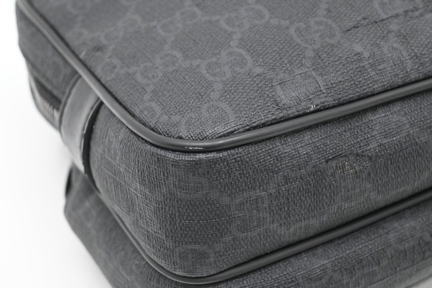 Gucci Wrist Pouch in Black GG Canvas