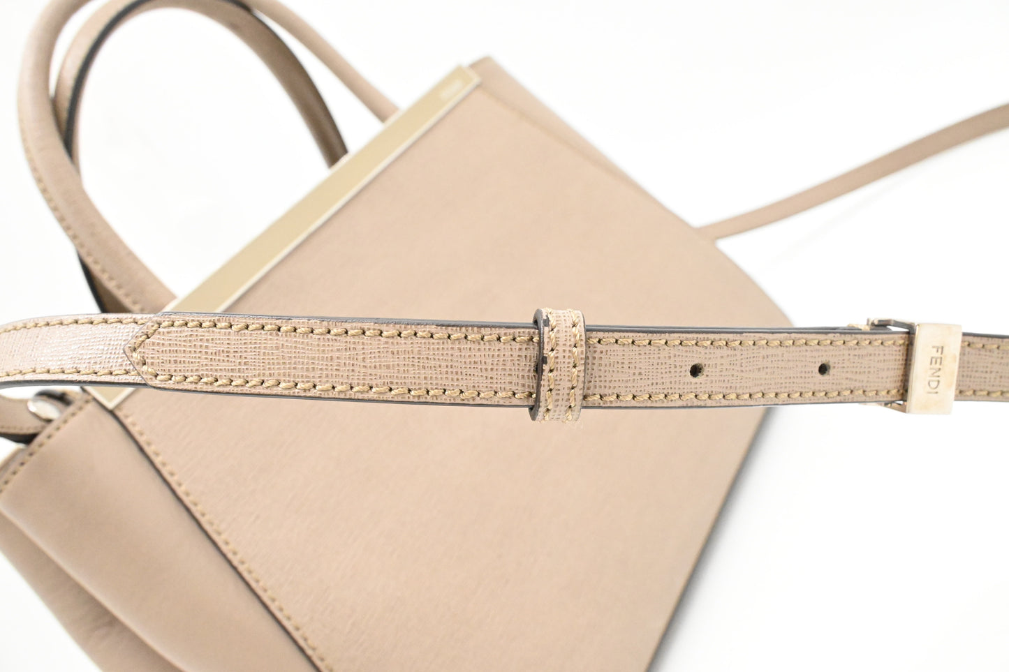 Fendi Petite 2Jours in Greige Leather