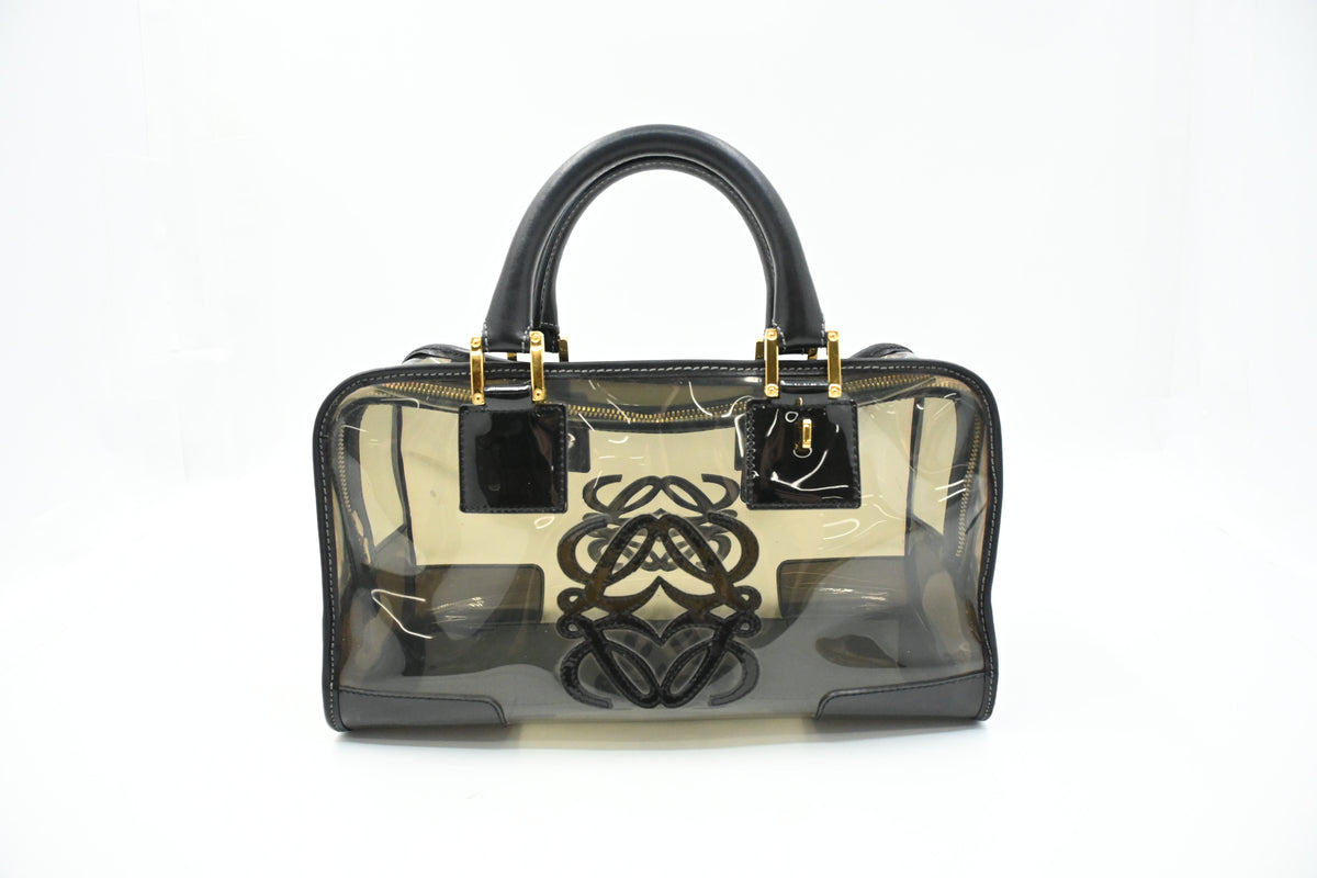 Loewe Amazona Handbag in Gray PVC