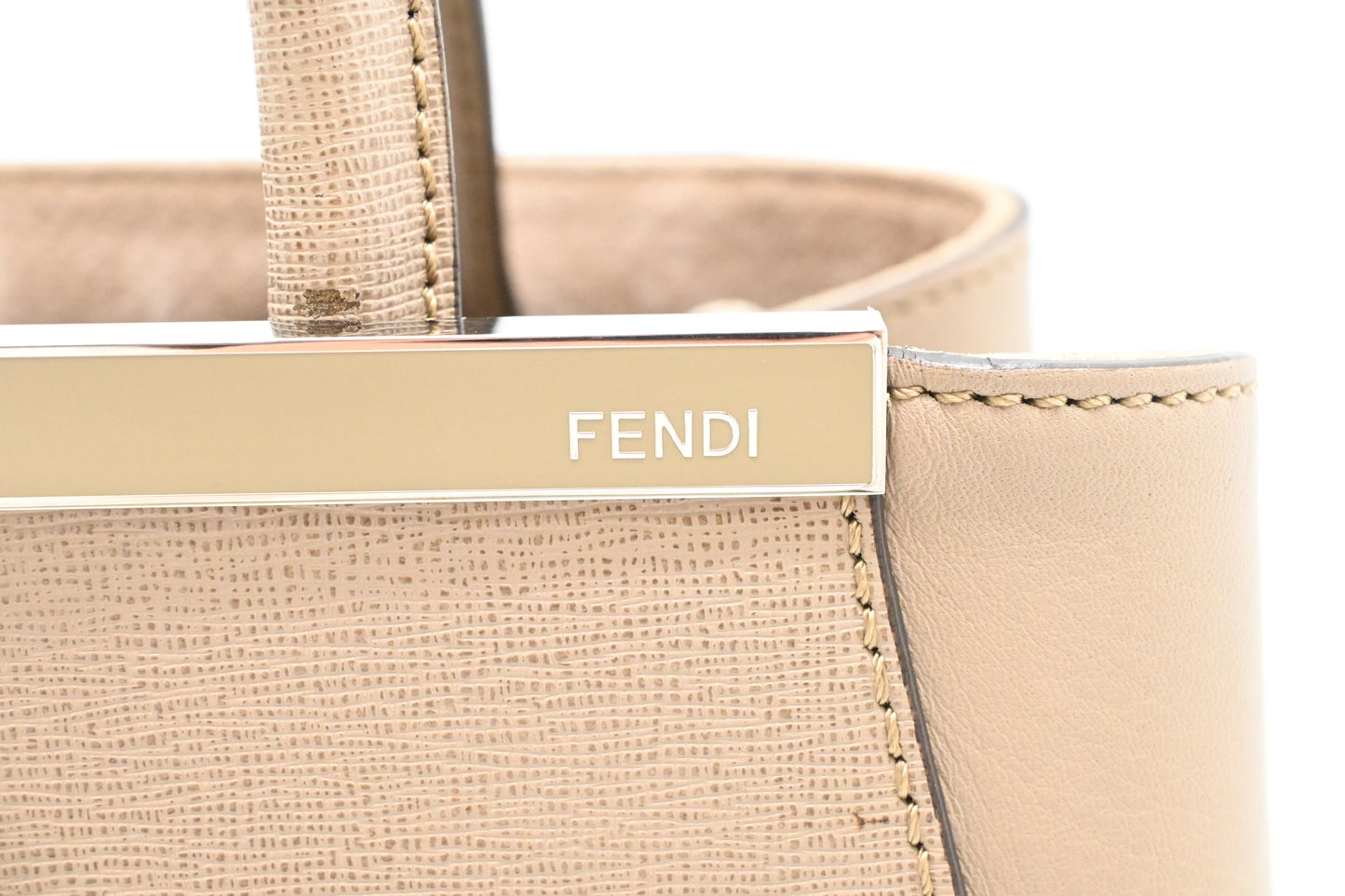 Fendi Petite 2Jours in Greige Leather