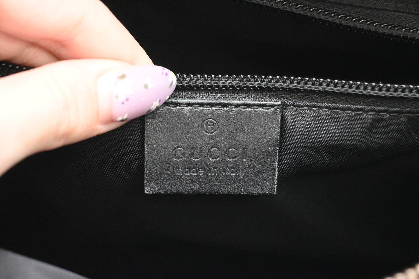 Gucci Wrist Pouch in Black GG Canvas