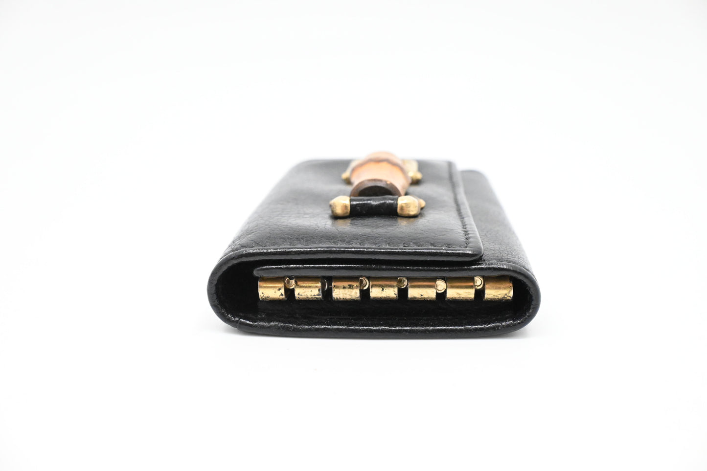 Gucci Bamboo Key Case 6 in Black Leather