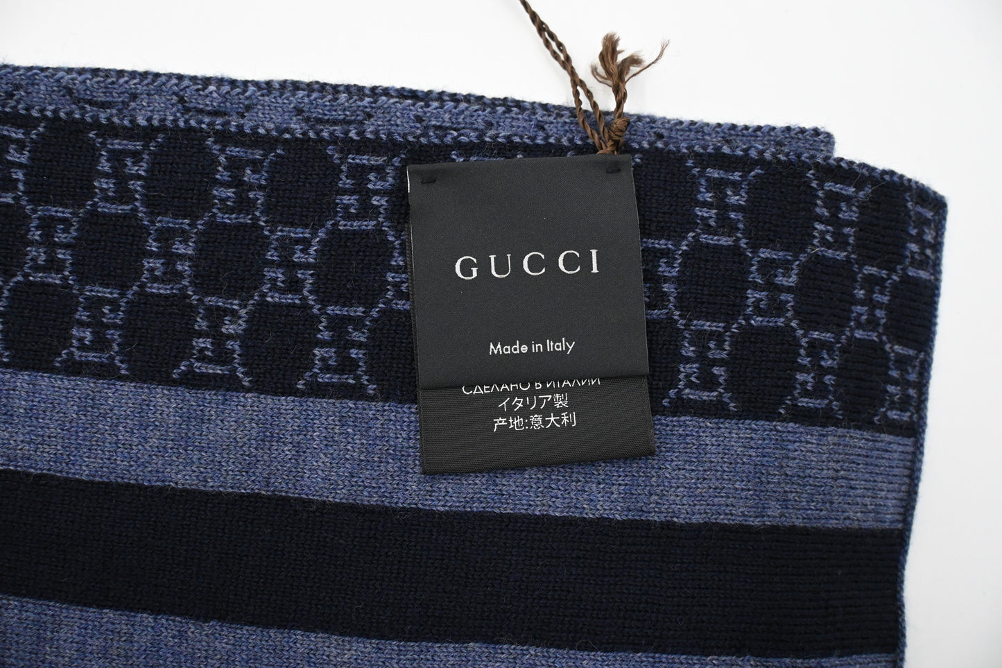 Gucci Scarf in Blue Wool