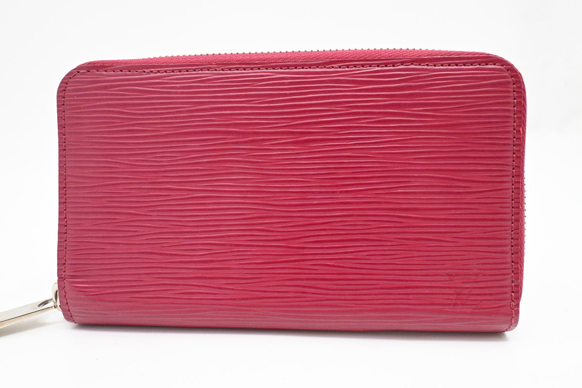 Louis Vuitton Zippy Compact Wallet in Burgundy Epi Leather