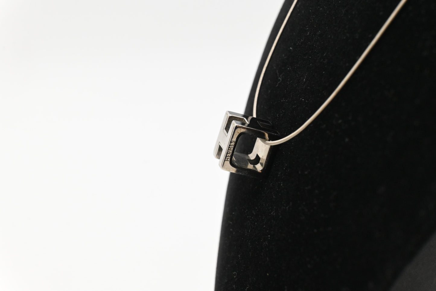 Hermes Black H Cube Necklace