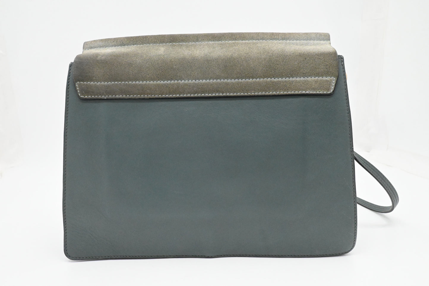 Chloe Faye Crossbody Bag in Grey Blue Leather