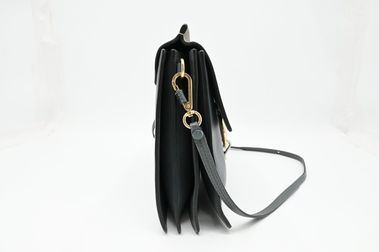 Chloe Faye Crossbody Bag in Grey Blue Leather