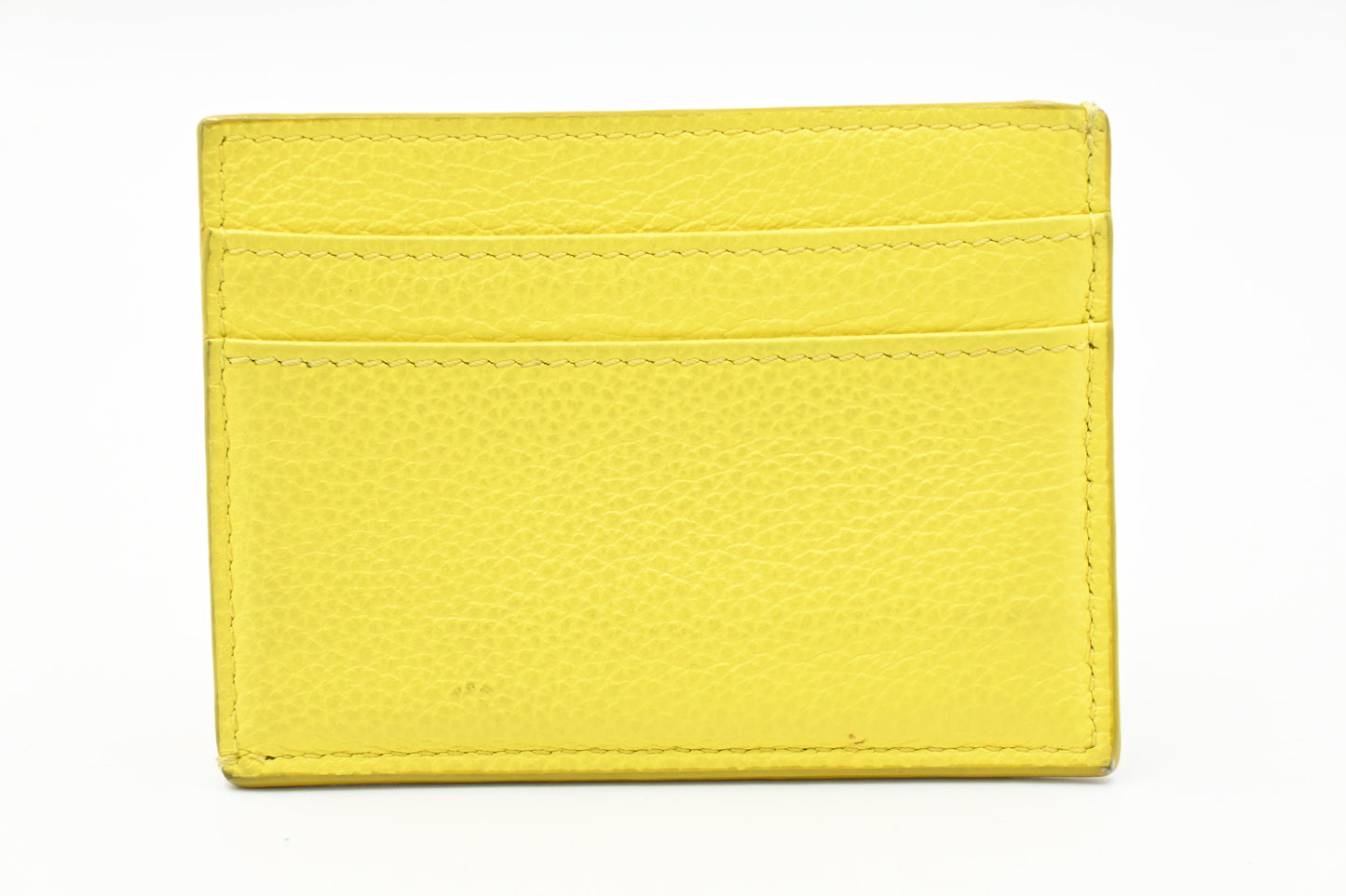 Dior Card Case in Yellow Leather