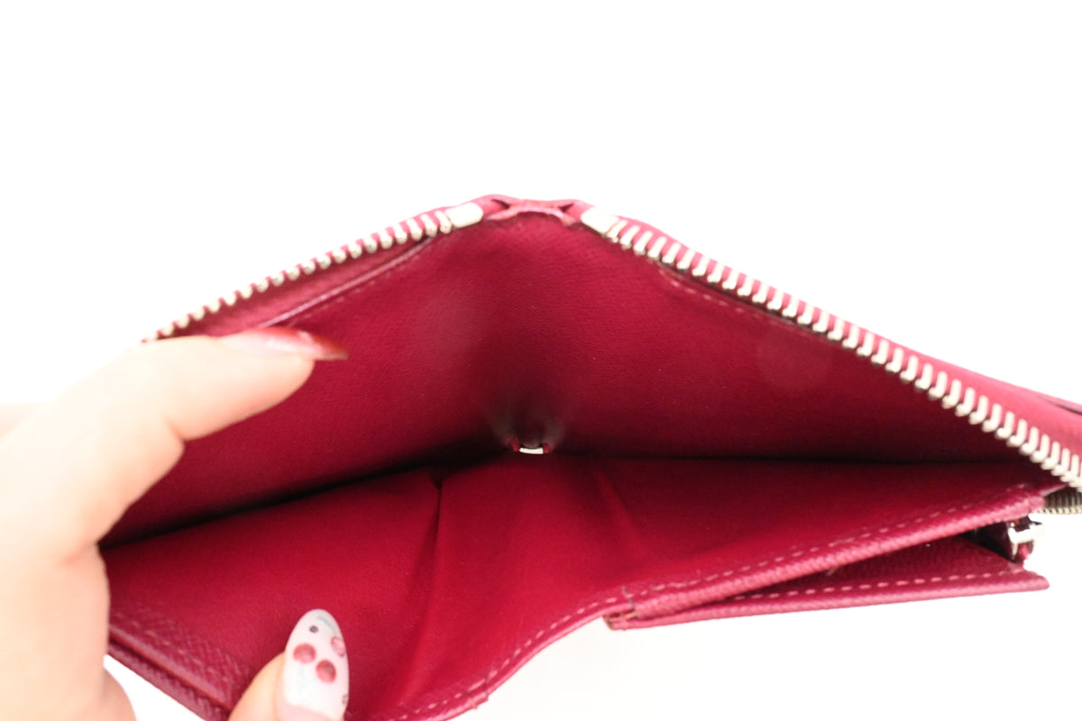 Louis Vuitton Zippy Compact Wallet in Burgundy Epi Leather