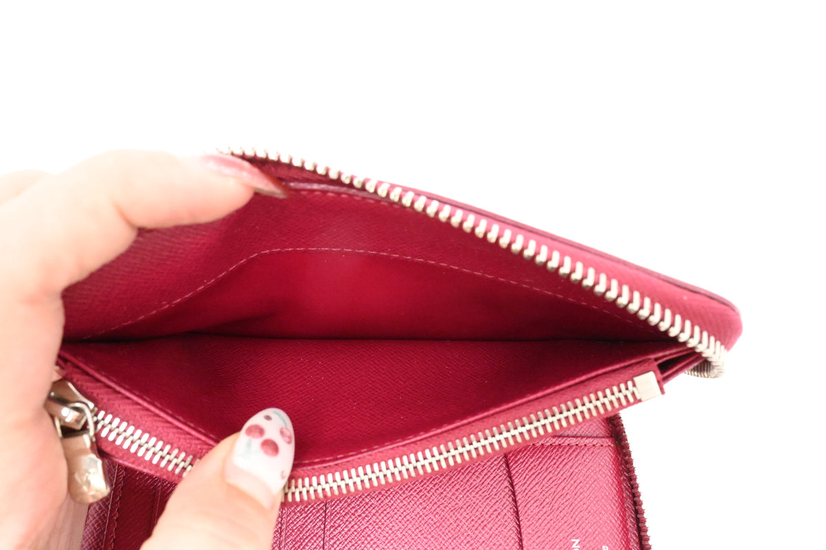 Louis Vuitton Zippy Compact Wallet in Burgundy Epi Leather