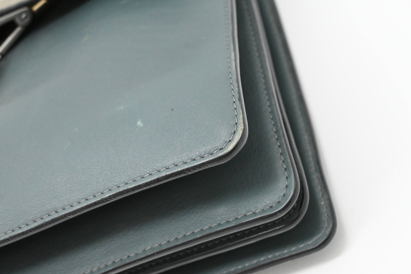 Chloe Faye Crossbody Bag in Grey Blue Leather