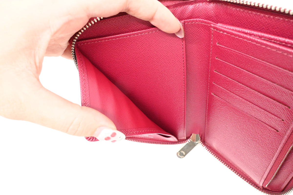 Louis Vuitton Zippy Compact Wallet in Burgundy Epi Leather