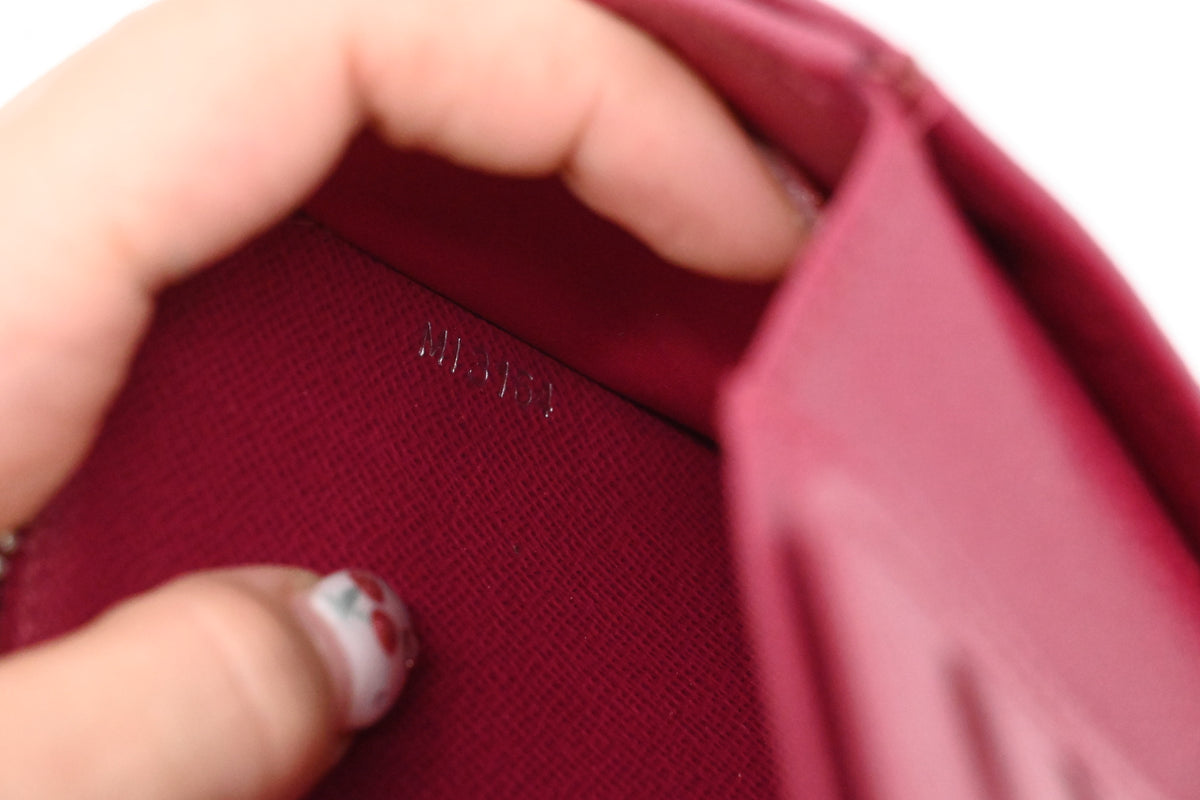 Louis Vuitton Zippy Compact Wallet in Burgundy Epi Leather