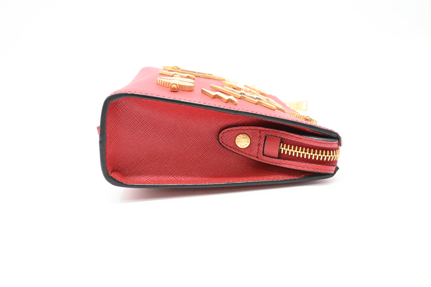 Prada Wrist Pouch in Red Leather