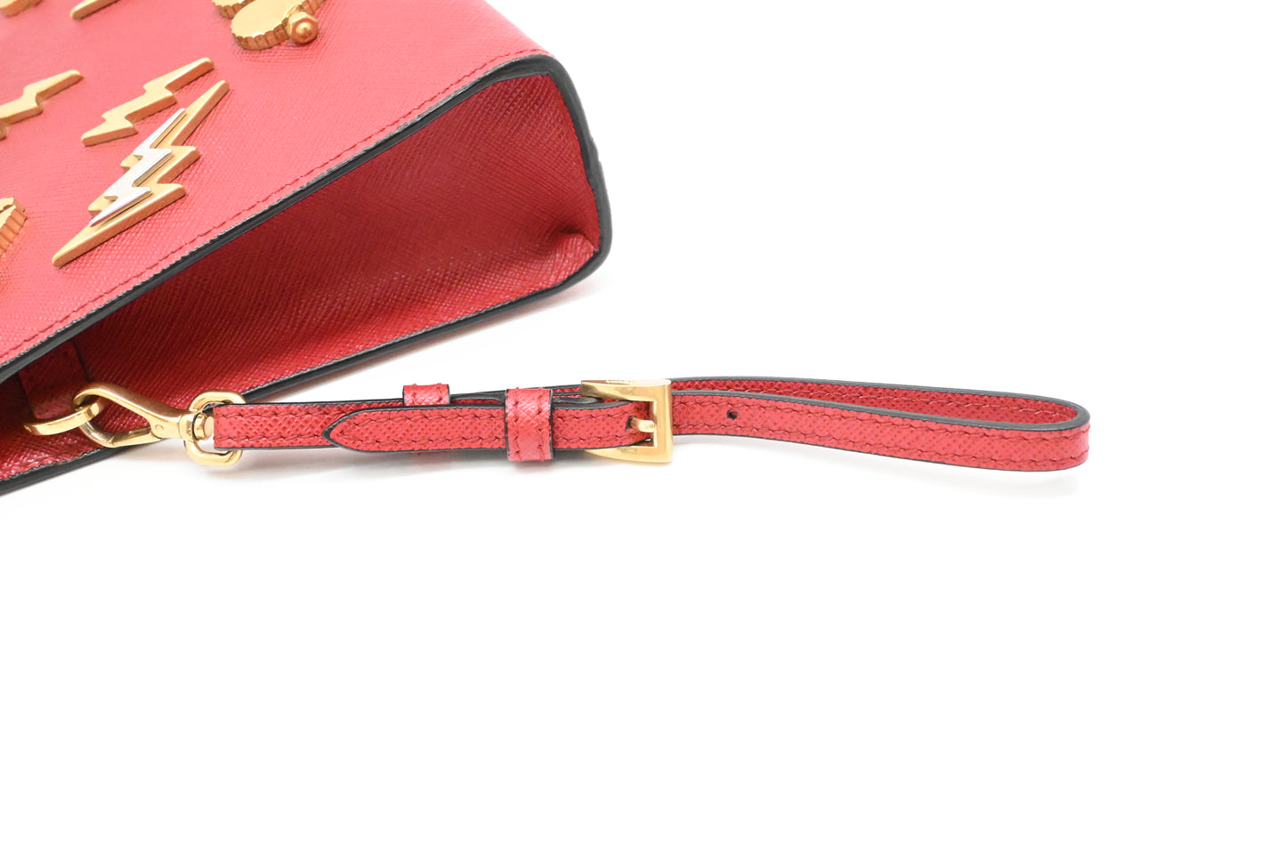 Prada Wrist Pouch in Red Leather