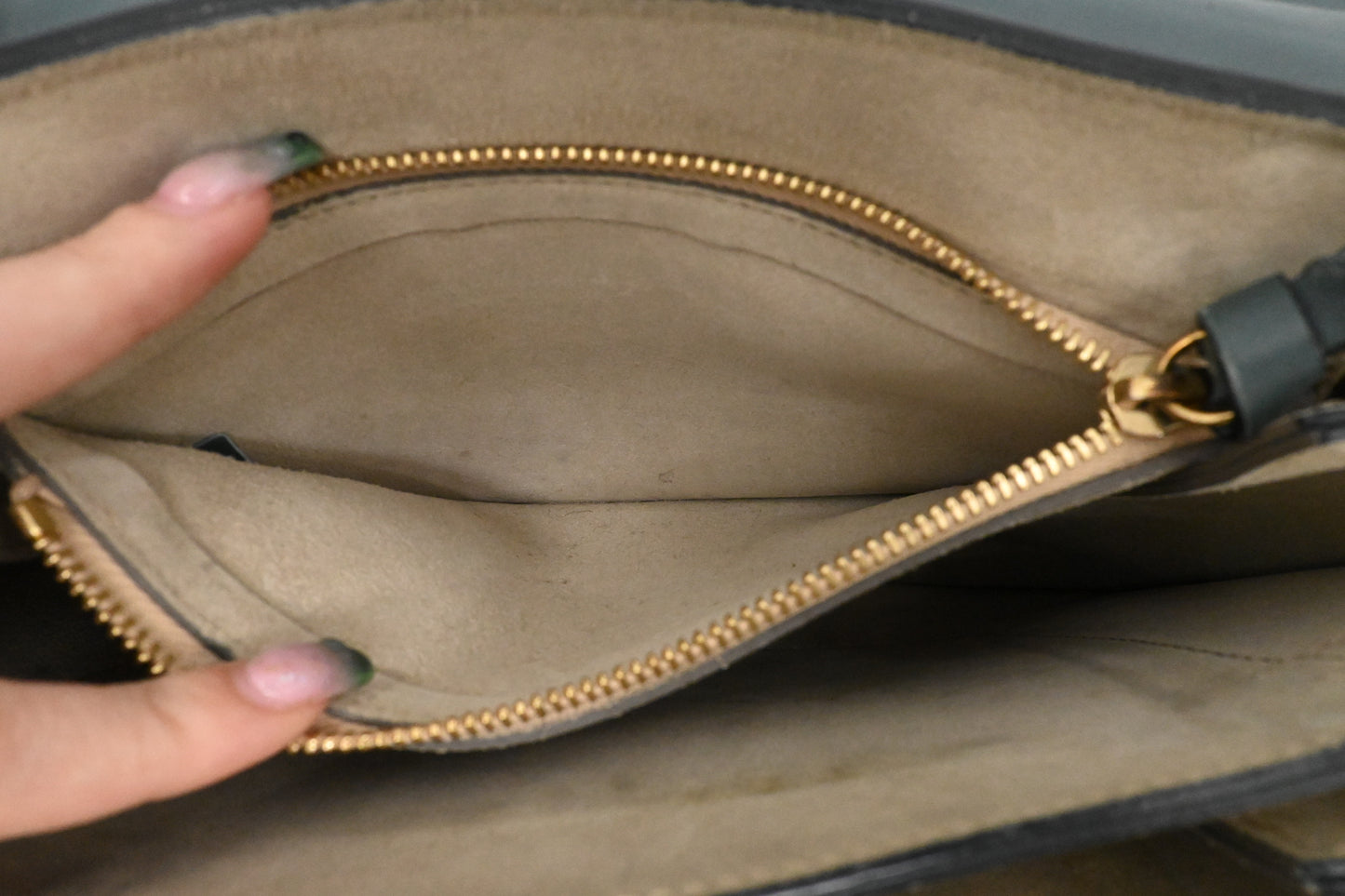 Chloe Faye Crossbody Bag in Grey Blue Leather