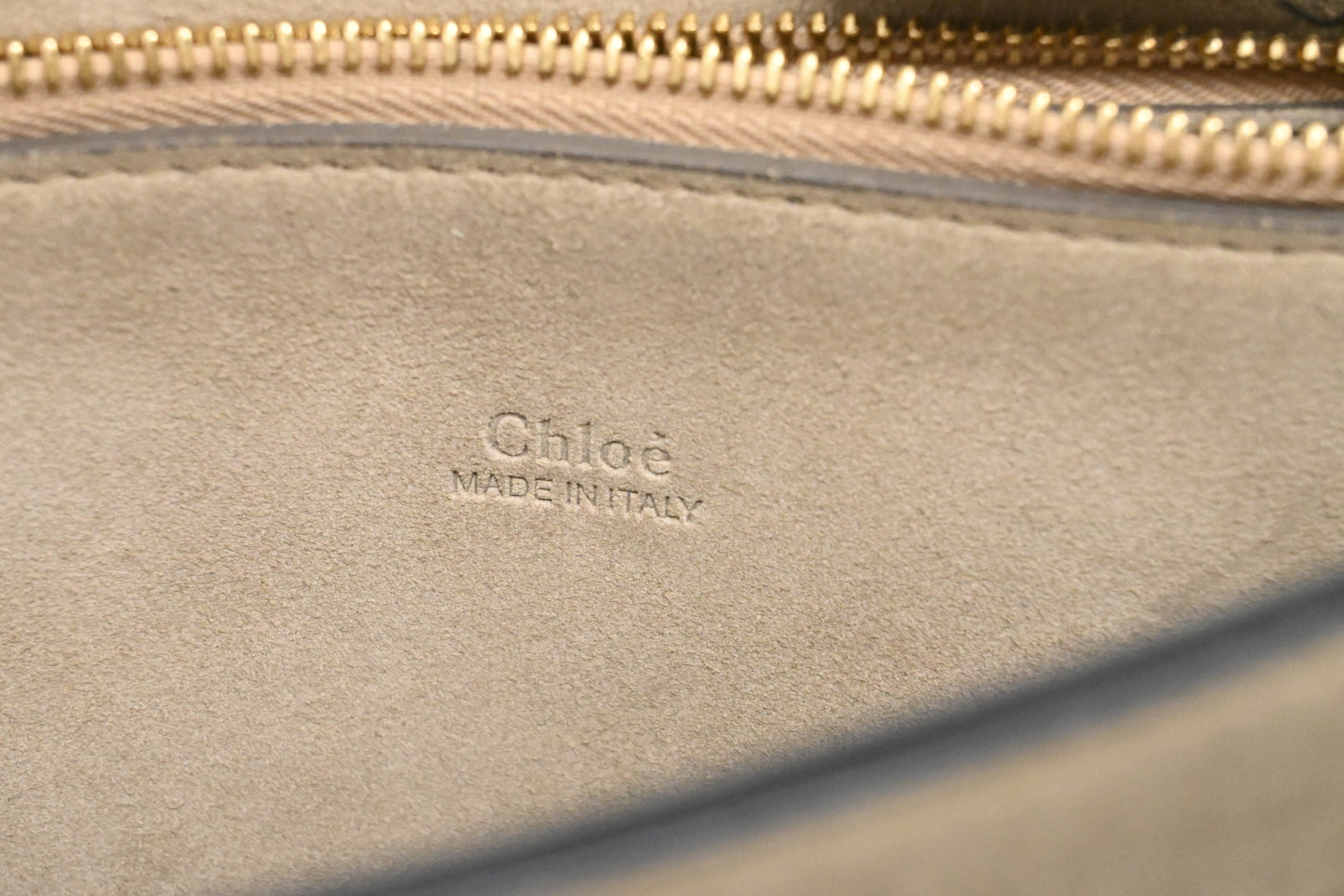 Chloe Faye Crossbody Bag in Grey Blue Leather