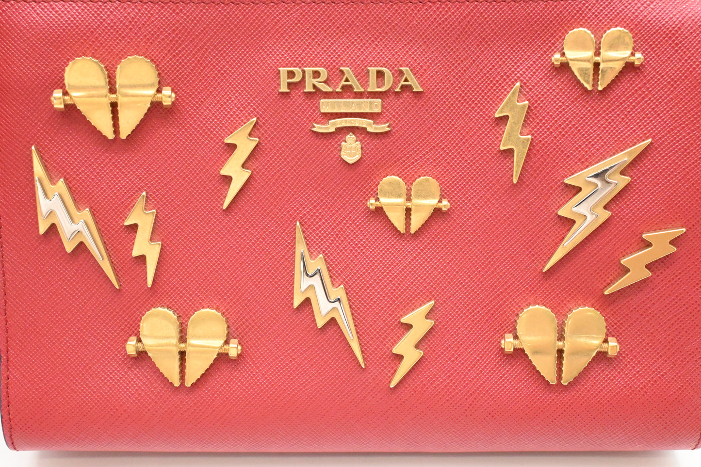Prada Wrist Pouch in Red Leather