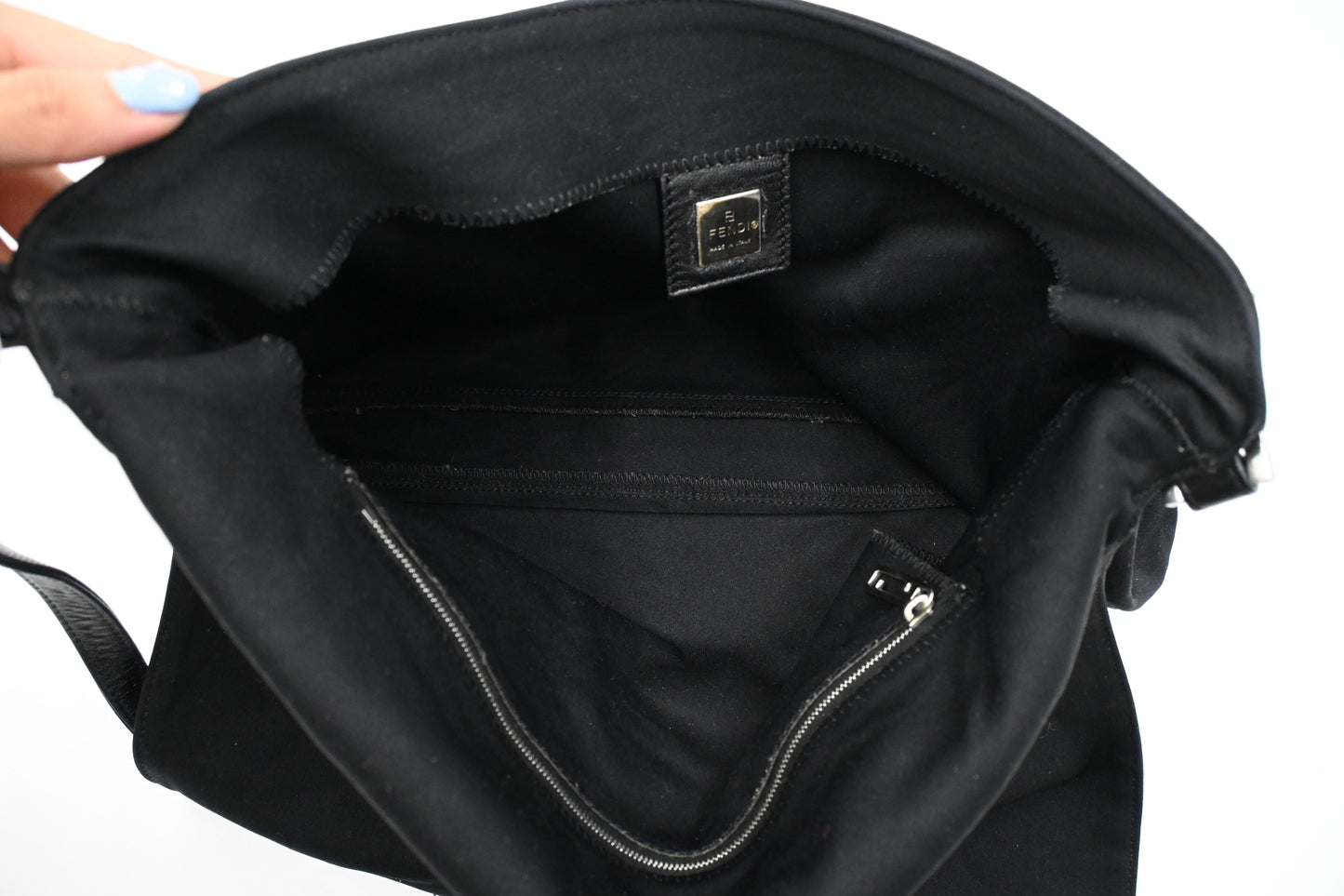 Fendi Baguette Shoulder Bag in Black Neoprene