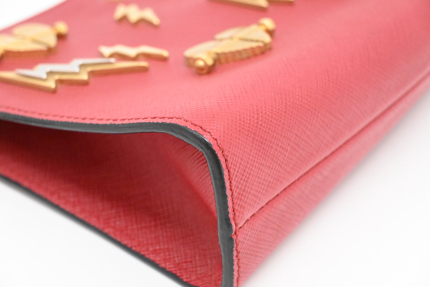 Prada Wrist Pouch in Red Leather