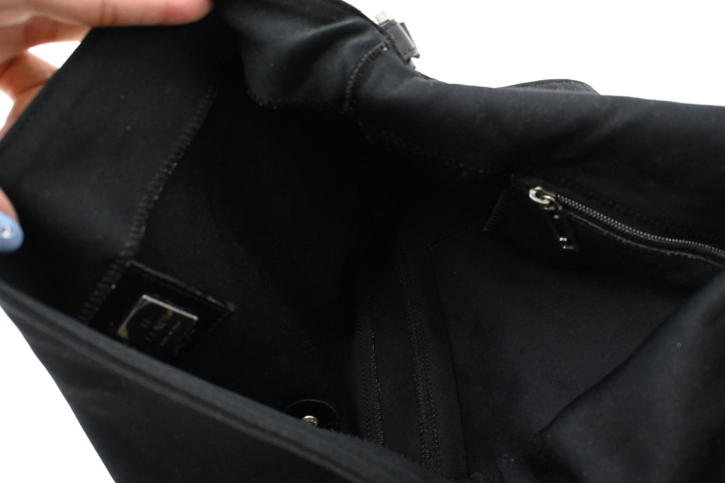 Fendi Baguette Shoulder Bag in Black Neoprene