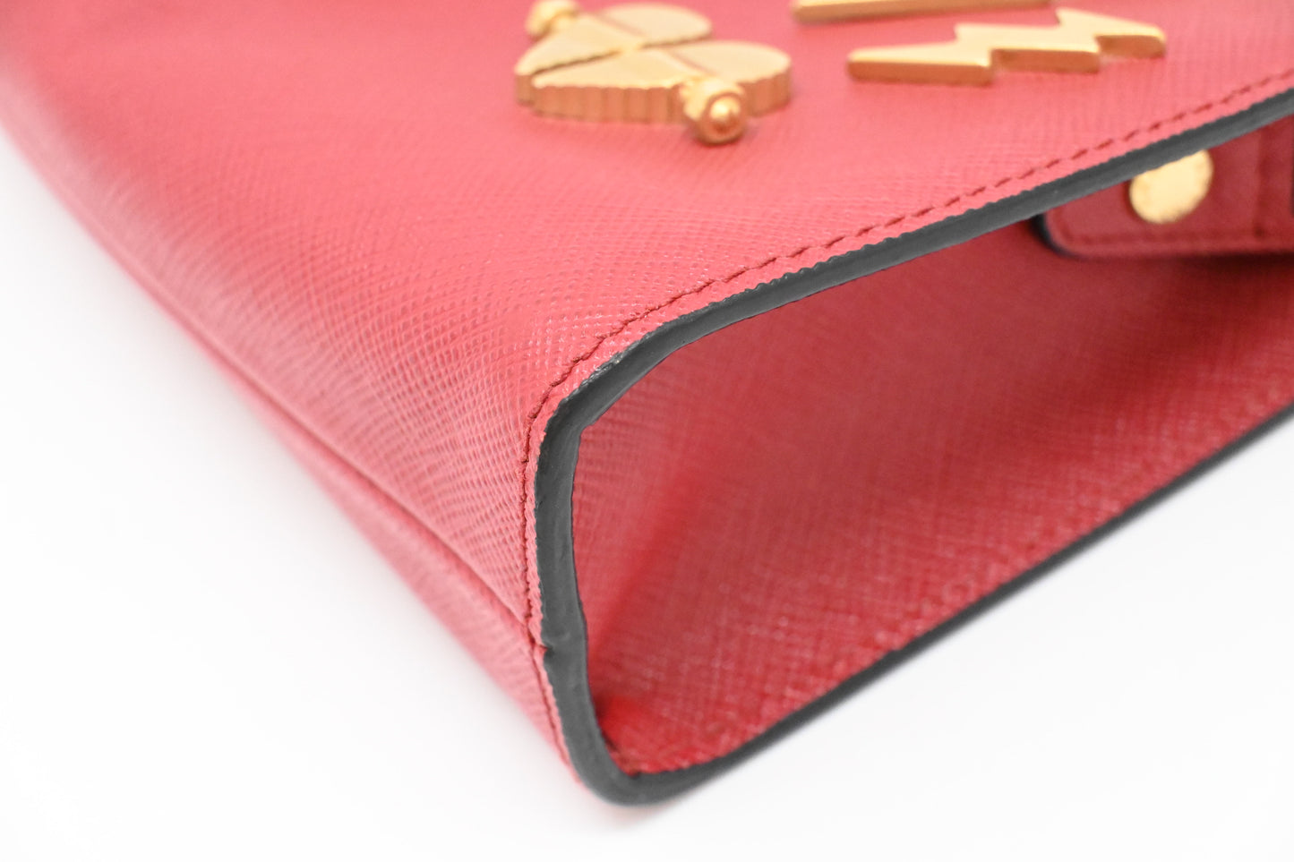 Prada Wrist Pouch in Red Leather
