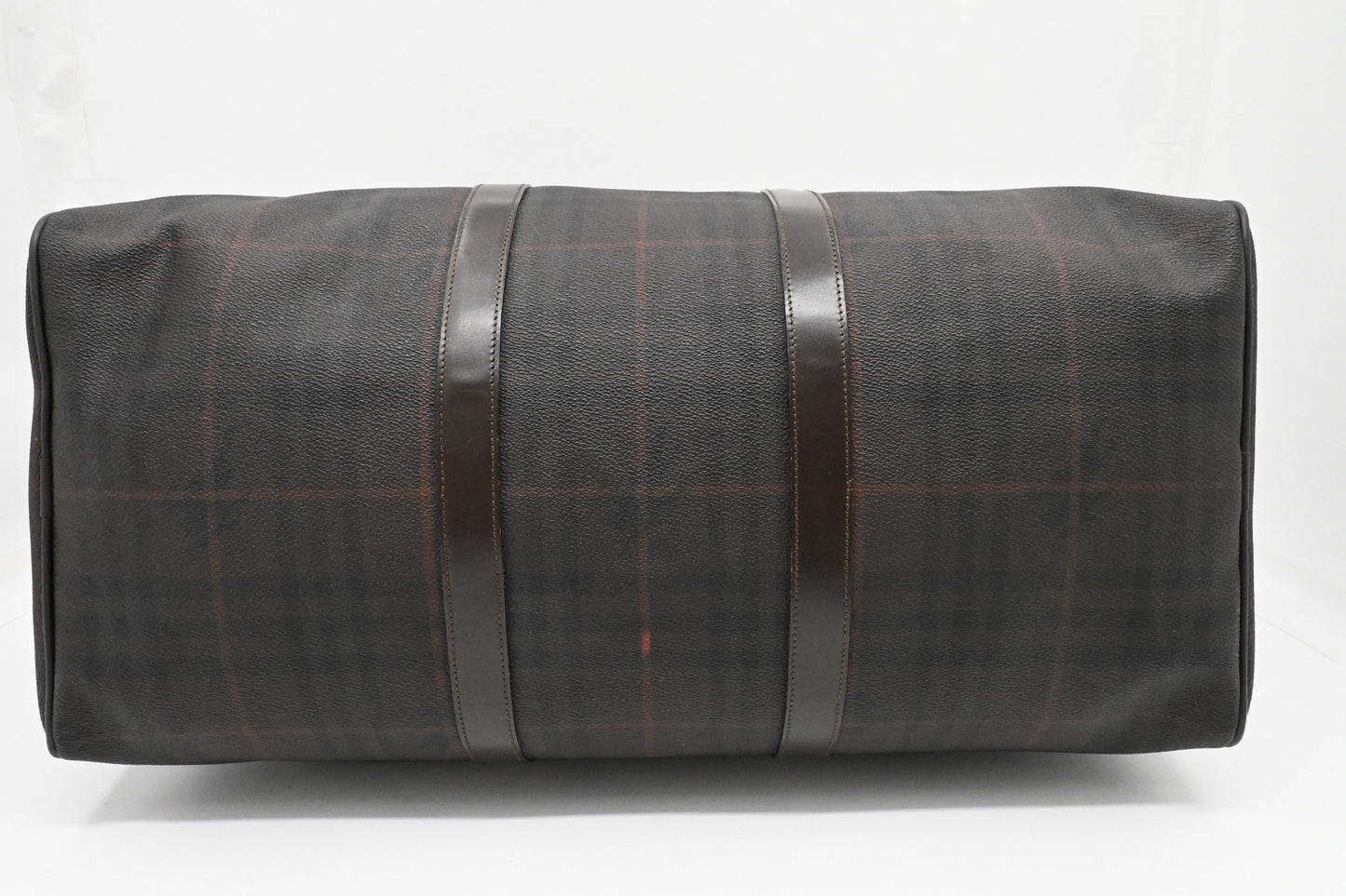 Burberry Travel Bag in Brown Checked Coated Canvas