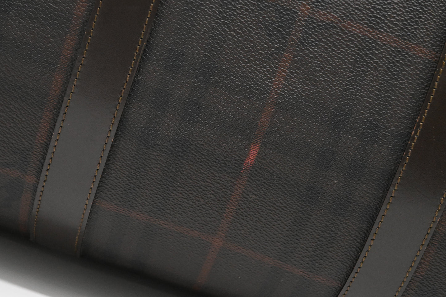 Burberry Travel Bag in Brown Checked Coated Canvas