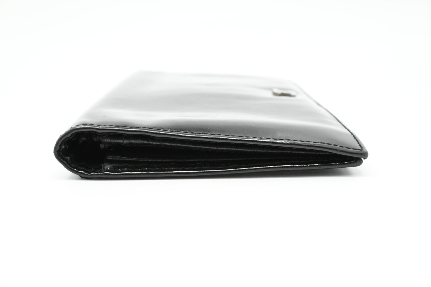 Chanel Long Wallet in Black Patent Leather