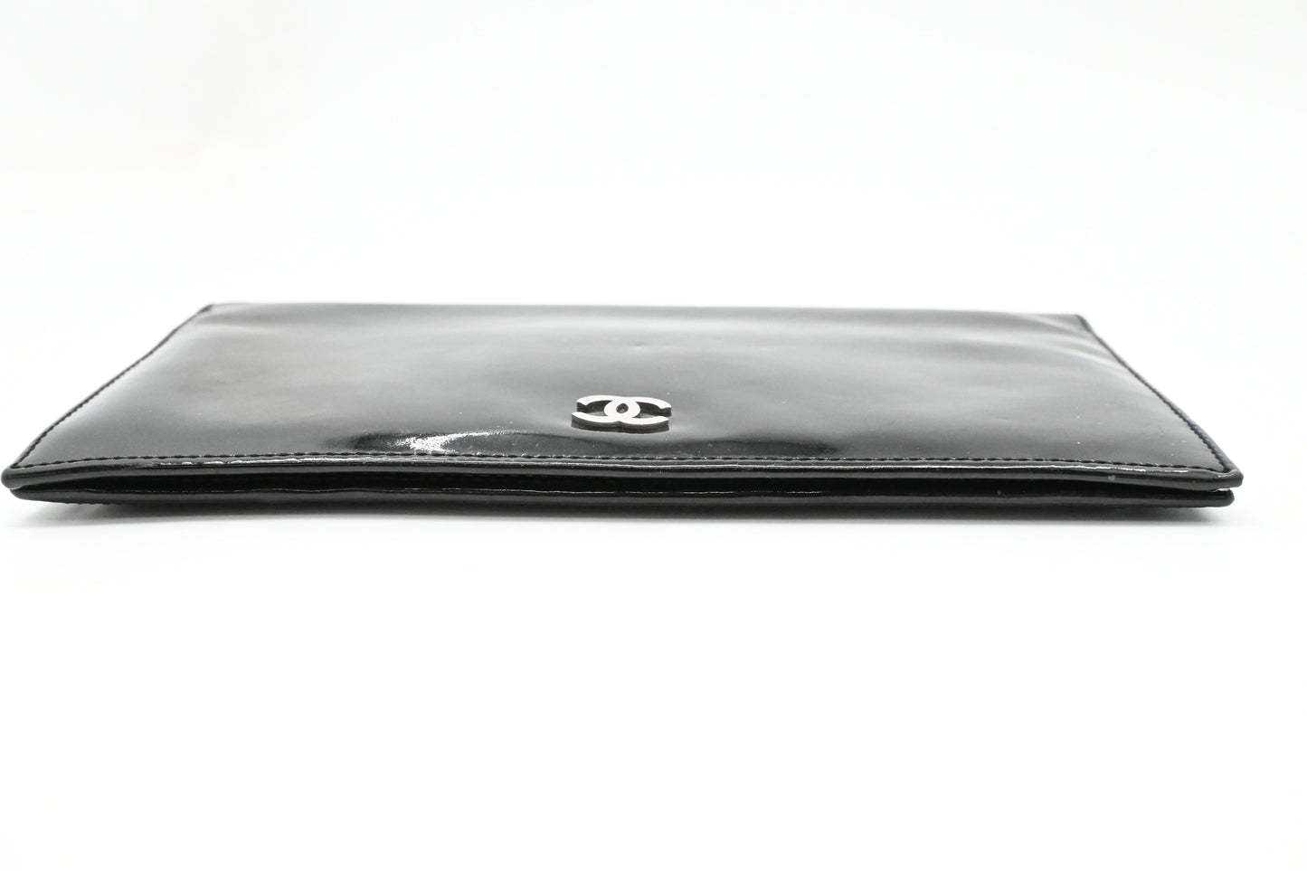 Chanel Long Wallet in Black Patent Leather