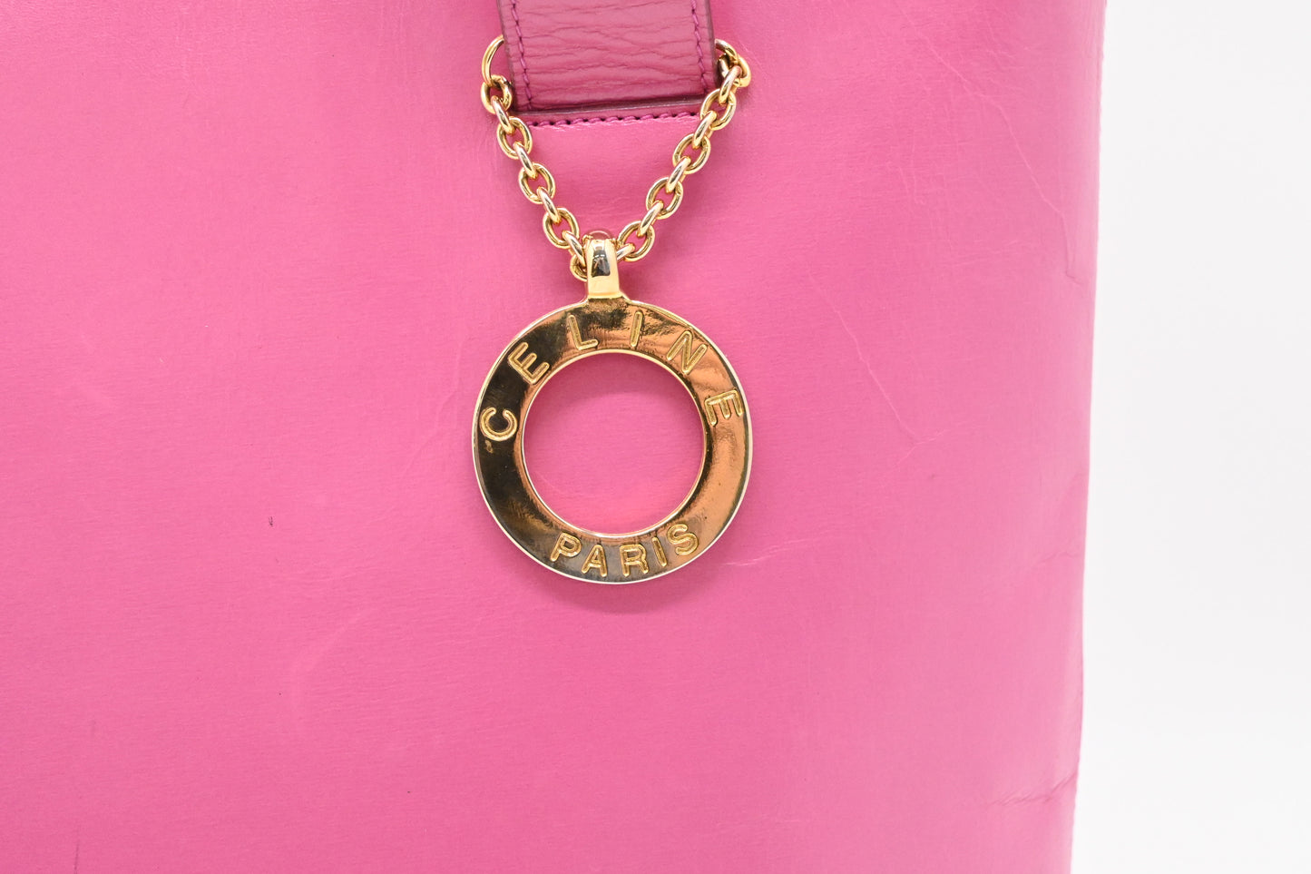 Celine Shoulder Bag in Pink Leather
