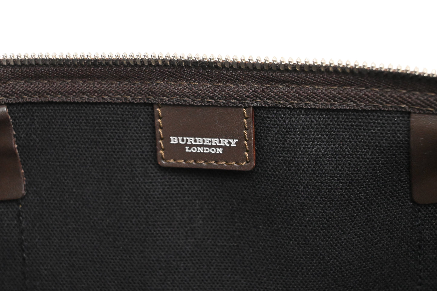 Burberry Travel Bag in Brown Checked Coated Canvas