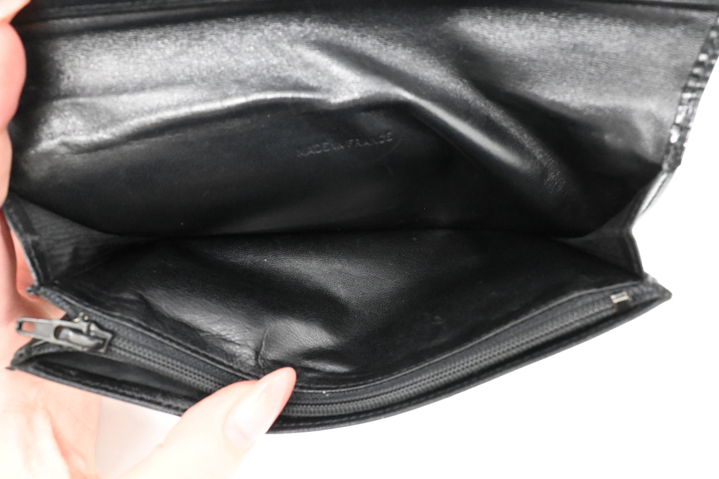 Chanel Long Wallet in Black Patent Leather