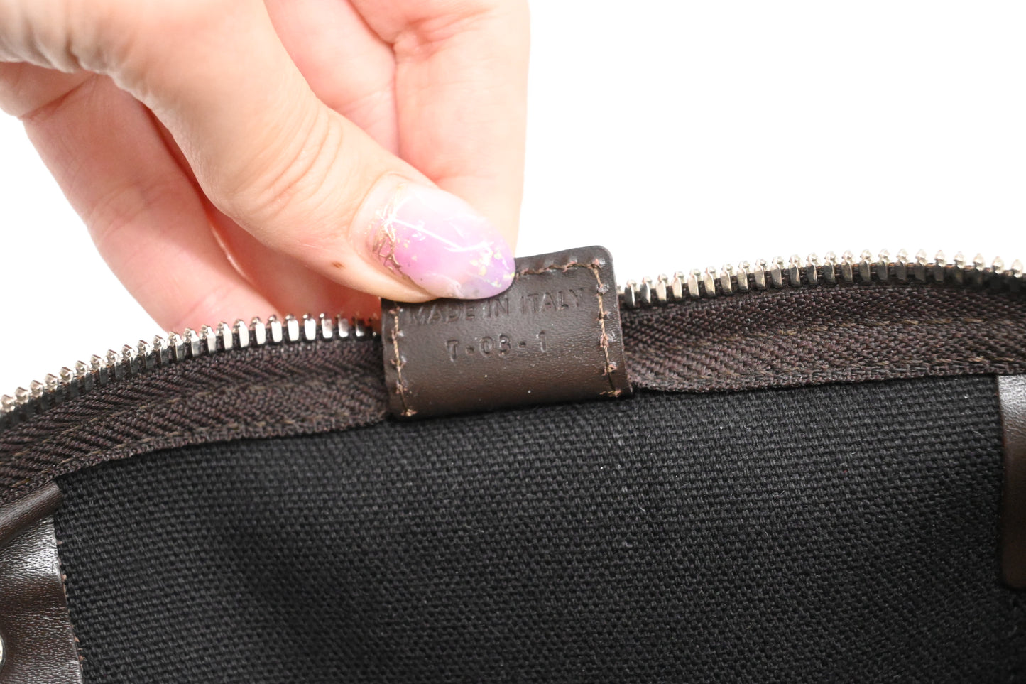 Burberry Travel Bag in Brown Checked Coated Canvas