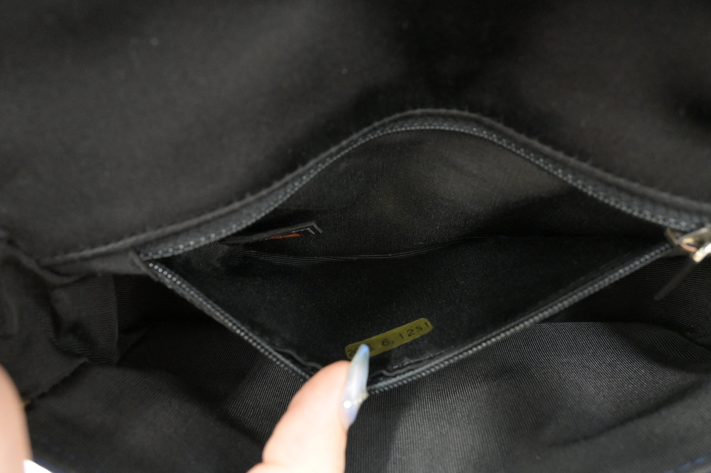 Chanel Chocolate Bar Shoulder Bag in Blue Satin