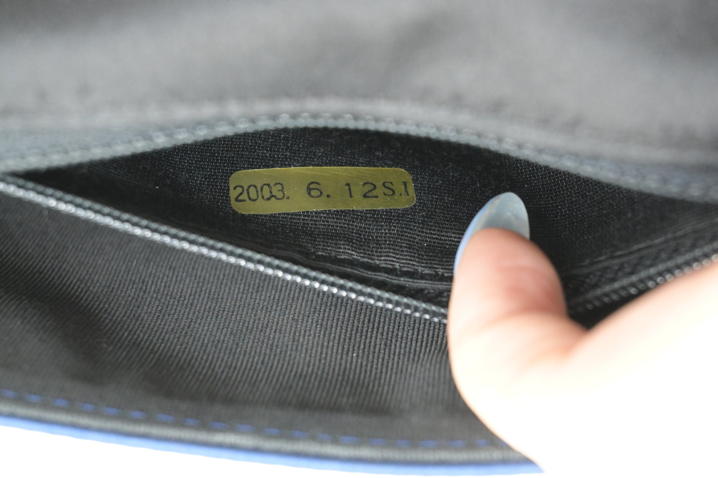 Chanel Chocolate Bar Shoulder Bag in Blue Satin