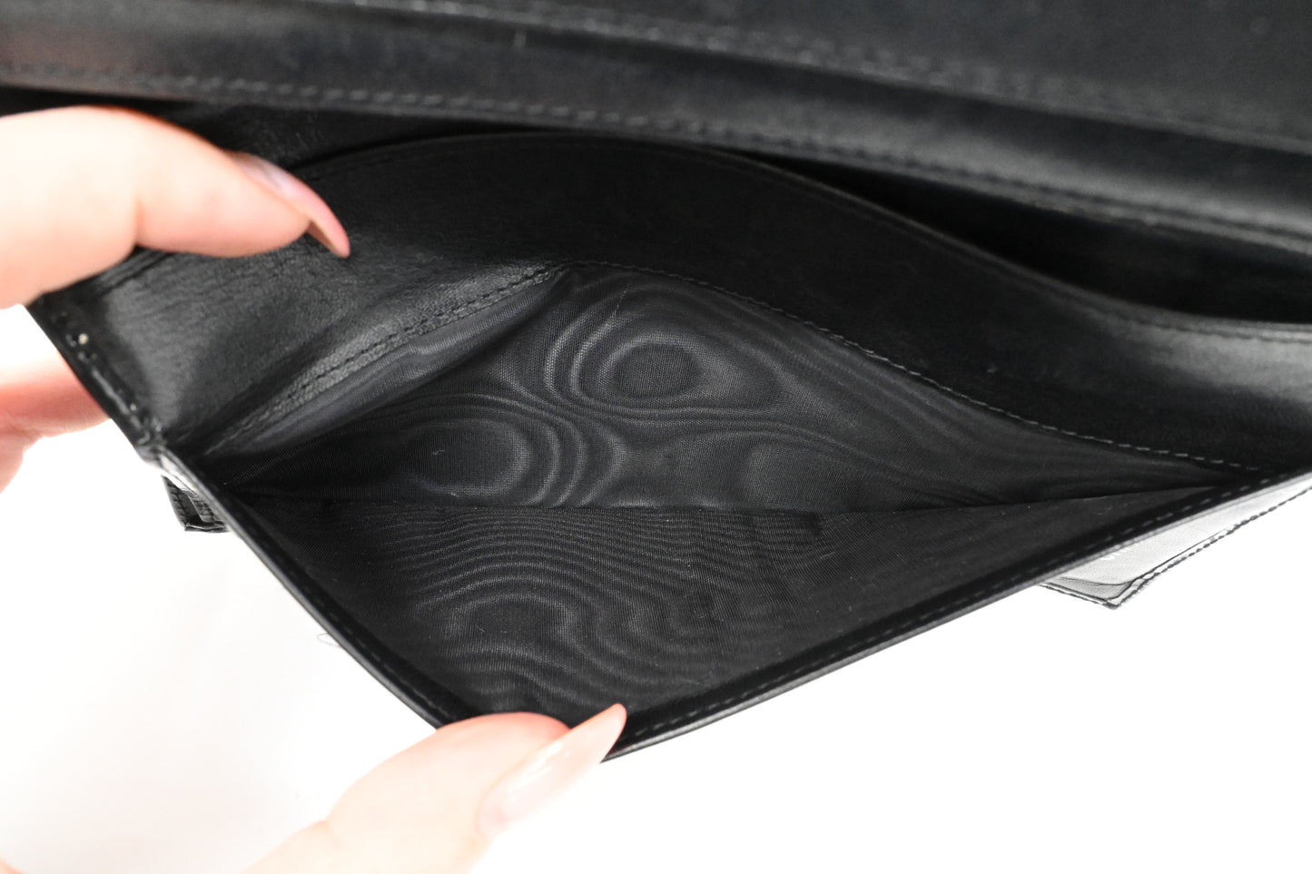 Chanel Long Wallet in Black Patent Leather